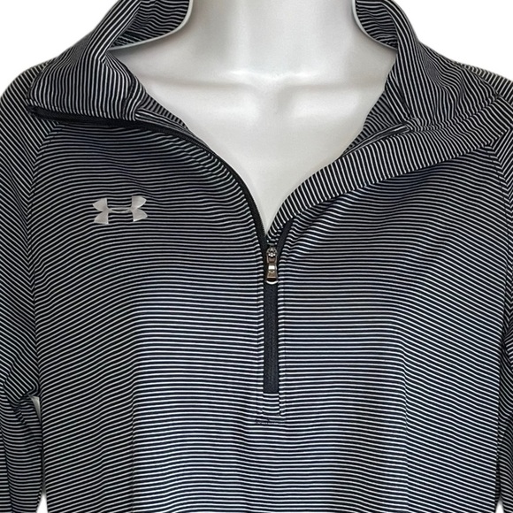 Under Armour Women's Microstripe 1/4 Zip long sleeve shirt pullover - Picture 3 of 12